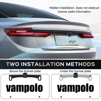 Backup Camera, License Plate Backup Camera for car,AHD 1080P Metal 170 Degree Wide Angle Rearview Reversing Camera,Reverse Rear View Camera for Car Vehicle SUV RV [HD/AHD]
